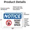 Signmission Scent Free Space Sign With Symbol, 10 in W x Rectangle, Vinyl Decal OS-2PACK-NS-D-710-L-18249 - alternate 5